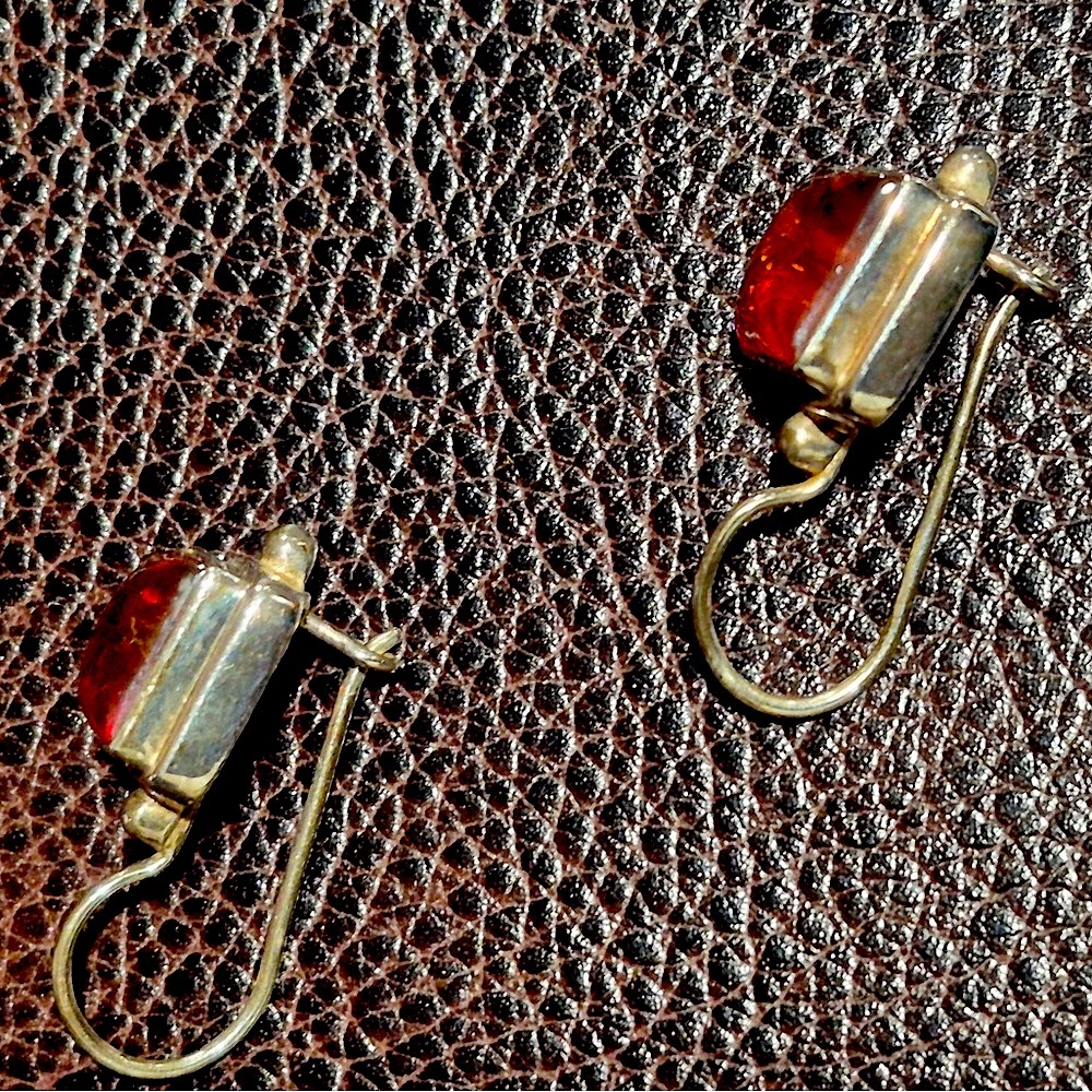 Silpada Amber and Silver Drop Earrings - Picture 7 of 12